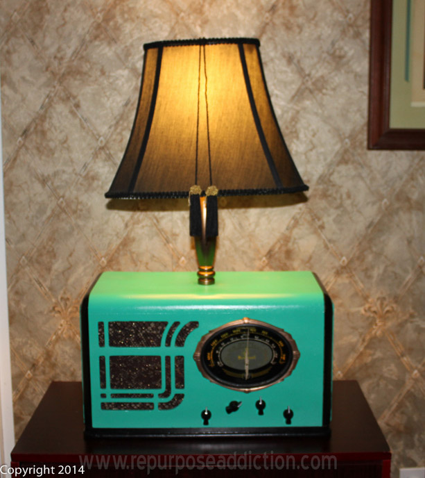 Lamp from antique radio